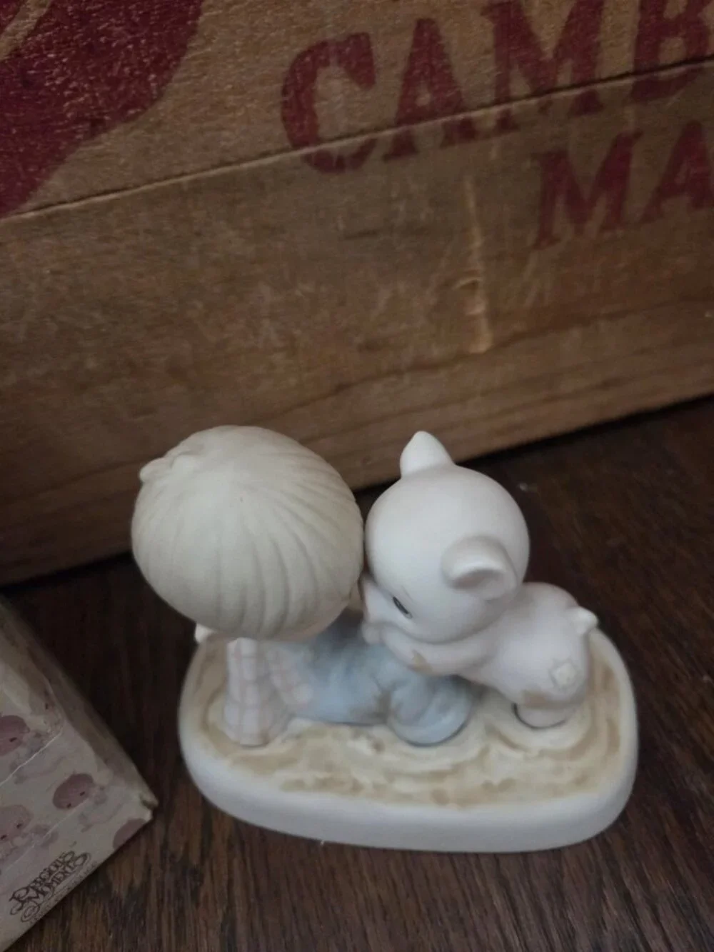 Vtg Precious Moments “We're In It Together” E-9259 Enesco 1982 Boy With Piggy